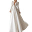 Elegant Ladies White Satin Long Skirt Dress