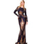 Long Sleeve Backless Sequin Maxi Dress