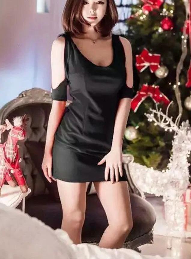 Elegant Off Shoulder Mini Skirt Dress