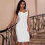 Mandotos Beige Bandage Dress for Women - Elegant Evening Attire