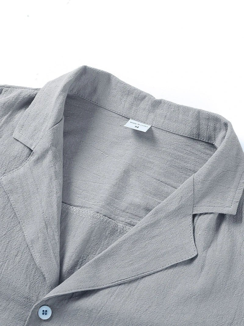 Men's Casual Beach Shirt - Short Sleeve Button Down