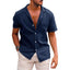 Men's Casual Beach Shirt - Short Sleeve Button Down