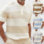Men's Summer Lapel Sweater - Short Sleeve Knit Polo