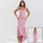 Mozision Off-Shoulder Backless Evening Dress in Purple