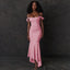 Mozision Off-Shoulder Backless Evening Dress in Purple