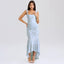 Mozision Off-Shoulder Backless Evening Dress in Purple