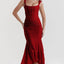 Mozision Off-Shoulder Backless Evening Dress in Purple
