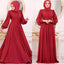 Robe en Chiffon Élégante à Manches Longues pour Femmes Musulmanes