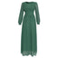 Robe en Chiffon Élégante à Manches Longues pour Femmes Musulmanes