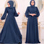 Robe en Chiffon Élégante à Manches Longues pour Femmes Musulmanes