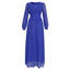 Robe en Chiffon Élégante à Manches Longues pour Femmes Musulmanes