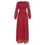 Robe en Chiffon Élégante à Manches Longues pour Femmes Musulmanes