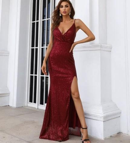 Vestido de Gala Largo Elegante en Albaricoque