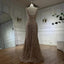 Nude Elegant Sling High-End Pearl Beaded Dress