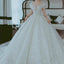 Robe de Mariée Française à Épaules Dégagées