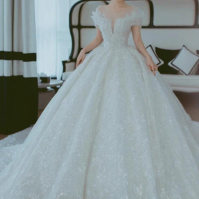 Vestido de Novia Francés Off Shoulder