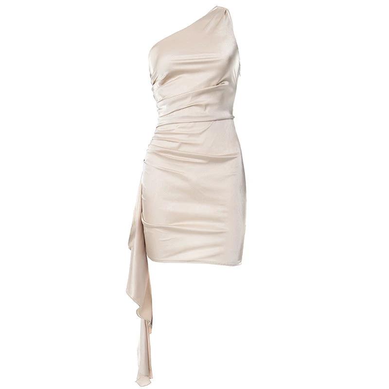 Robe Mini ÉléGante à Une Épaule pour Occasions Spéciales