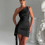 Robe Mini ÉléGante à Une Épaule pour Occasions Spéciales