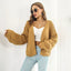 Puff Sleeve Cardigan Sweater for Women