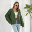 Puff Sleeve Cardigan Sweater for Women