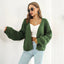 Puff Sleeve Cardigan Sweater for Women