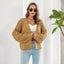 Puff Sleeve Cardigan Sweater for Women
