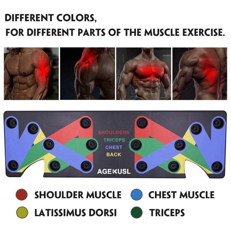 Support de pompes Edge 9 en 1 - Outil de fitness polyvalent pour les entraînements à domicile