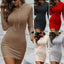 Vestido Mini de Poliéster Elegante - Disponible en 5 Colores, Tallas S a XL