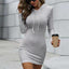 Vestido Mini de Poliéster Elegante - Disponible en 5 Colores, Tallas S a XL
