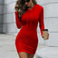 Vestido Mini de Poliéster Elegante - Disponible en 5 Colores, Tallas S a XL