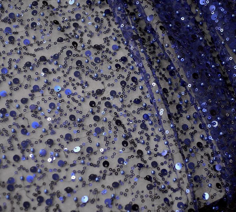 Sequined Pear Dress with Asymmetric Single Sleeve
