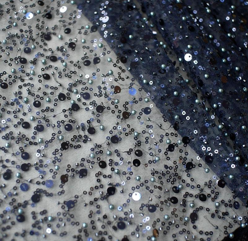 Sequined Pear Dress with Asymmetric Single Sleeve