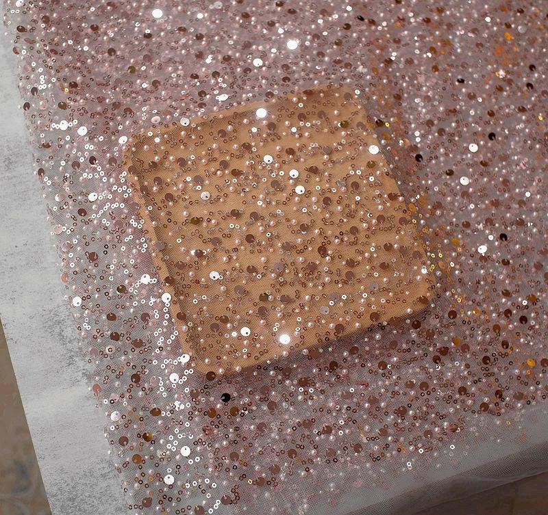Sequined Pear Dress with Asymmetric Single Sleeve