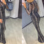 Robe Maxi Élégante en Sequins avec Manches Longues pour Occasions Spéciales