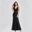 Elegant Sleeveless V-Neck Mermaid Dress with Embroidery