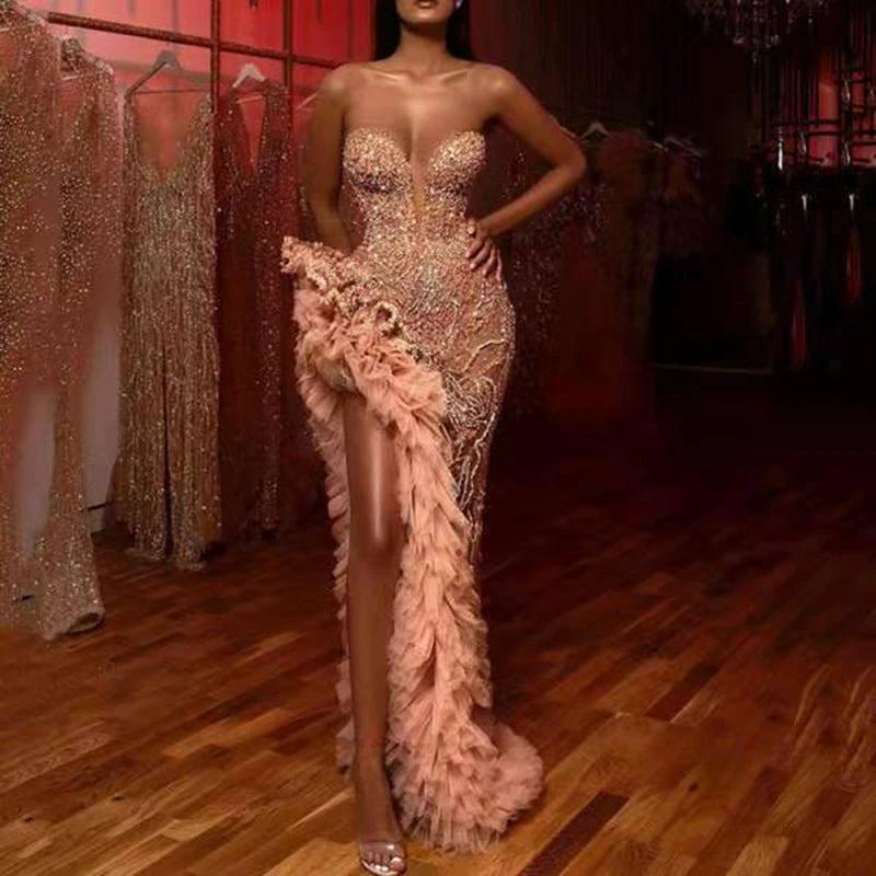 Elegant Sequined Tube Top Dress for Special Occasions
