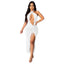 Vestido Elegante con Pliegues y Alta Abertura