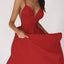 Vestido con Tirantes en V: Elegante Vestido de Verano en Corte A para Mujeres