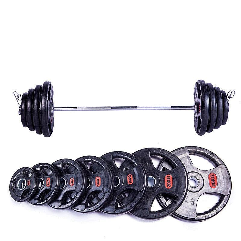 Three-Hole Rubber Bag for Weightlifting Barbells