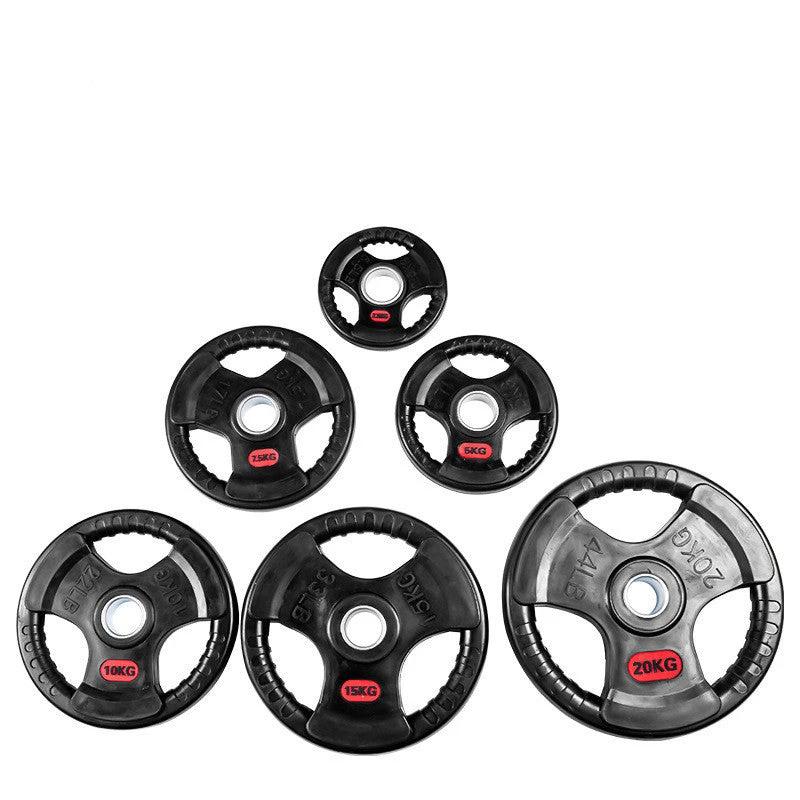 Three-Hole Rubber Bag for Weightlifting Barbells