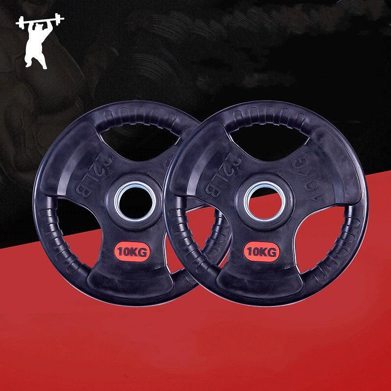 Three-Hole Rubber Bag for Weightlifting Barbells