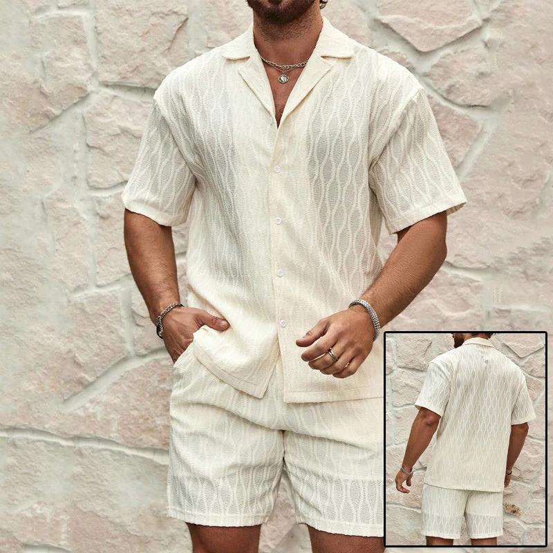Stylish Men's Summer Tracksuit - Relaxed Fit Two-Piece Set
