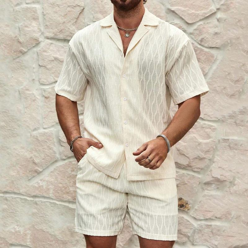 Stylish Men's Summer Tracksuit - Relaxed Fit Two-Piece Set