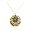 Sunflower Double Lettering Necklace