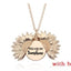 Sunflower Double Lettering Necklace