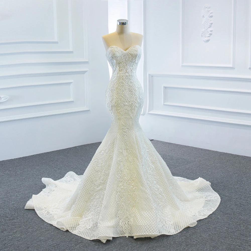 Elegant Fishtail Tube Top Wedding Dress