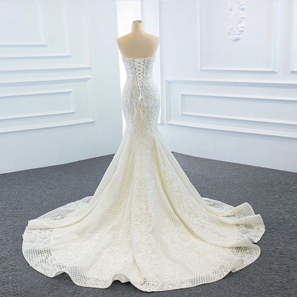 Elegant Fishtail Tube Top Wedding Dress