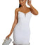 Elegant Tube Top Feather Slit Evening Dress