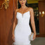 Elegant Tube Top Feather Slit Evening Dress