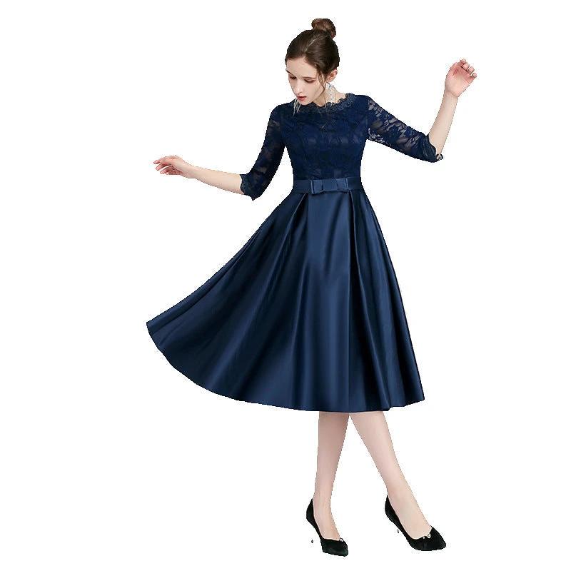 Versatile Casual Mid Length Evening Dress for Women